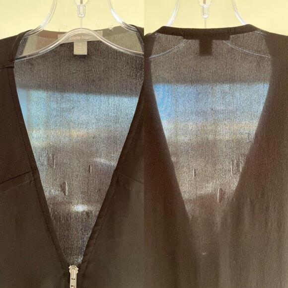 SOLD Juliette Hogan Zip Detail Silk Black Shift Dress NZ 10 / US 6 - Picture 14 of 14